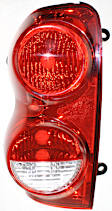 Driver Side Tail Light, without Bulb, Halogen, Clear and Red Lens, CAPA CERTIFIED
