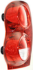 Driver Side Tail Light, without Bulb, Halogen, Clear and Red Lens, CAPA CERTIFIED