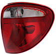 Passenger Side Tail Light, with Bulb, Halogen, Clear and Red Lens, CAPA CERTIFIED