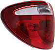 Driver Side Tail Light, with Bulb, Halogen, Clear and Red Lens, CAPA CERTIFIED