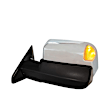 Driver Side Towing Mirror, Power Adjust, Heated, Power Folding, Chrome, In-housing Signal Light, With Memory, With Puddle Light, No Auto-Dim, With Blind Spot Glass