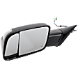 Driver Side Towing Mirror, Power Adjust, Heated, Power Folding, Textured Black, In-housing Signal Light, With Memory, With Puddle Light, No Auto-Dim, No Blind Spot Feature