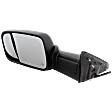 Driver Side Towing Mirror, Power Adjust, Heated, Power Folding, Textured Black, In-housing Signal Light, With Memory, With Puddle Light, No Auto-Dim, No Blind Spot Feature