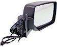 Passenger Side Mirror, Power Adjust, Manual Folding, Heated, Textured Black, No Signal Light, Memory, Puddle Light, Auto-Dimming, and Blind Spot Feature, For Models With One Touch Feature