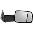 Passenger Side Towing Mirror, Manual Adjust, Non-Heated, Manual Folding, Textured Black, No Signal Light, No Memory, No Puddle Light, No Auto-Dim, With Blind Spot Glass