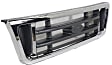 Grille Assembly, Chrome Shell with Painted Gray Insert, CAPA CERTIFIED