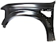 Front, Driver Side Fender, with Provisions For Emblem and Nameplate Base, For Models with Wheel Opening Molding Holes, CAPA CERTIFIED