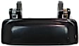 Front, Driver and Passenger Side Smooth Black Exterior Door Handle, Without Key Hole