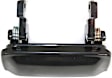 Front, Driver and Passenger Side Smooth Black Exterior Door Handle, Without Key Hole