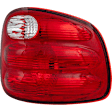 Passenger Side Tail Light, without Bulb, Halogen, Red Lens, Except Lightning Models, CAPA CERTIFIED