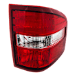 Passenger Side Tail Light, without Bulb, Halogen, Clear and Red Lens, Stepside (Flareside), New Body Style, CAPA CERTIFIED