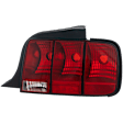 Passenger Side Tail Light, without Bulb, Halogen, Clear and Red Lens