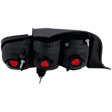Passenger Side Tail Light, without Bulb, Halogen, Clear and Red Lens