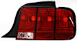 Passenger Side Tail Light, without Bulb, Halogen, Clear and Red Lens, CAPA CERTIFIED