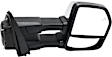 Passenger Side Towing Mirror, Power Adjust, Heated, Power Folding, Chrome, In-housing Signal Light, With Memory, With Puddle Light, No Auto-Dim, With Blind Spot Detection in Glass