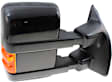 Passenger Side Towing Mirror, Power Adjust, Heated, Power Folding, With 1 Chrome and 1 Paintable Cap, In-housing Signal Light, No Memory, No Puddle Light, No Auto-Dim, With Blind Spot Glass