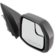 Passenger Side Mirror, Power Adjust, Heated, Manual Folding, Paintable, No Signal Light, No Memory, No Puddle Light, No Auto-Dim, With Blind Spot Glass