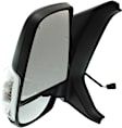 Driver Side Mirror, Power Adjust, Heated, Manual Folding, Textured Black, In-housing Signal Light, No Memory, No Puddle Light, No Auto-Dim, No Blind Spot Feature