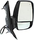 Passenger Side Mirror, Power Adjust, Heated, Manual Folding, Textured Black, In-housing Signal Light, No Memory, No Puddle Light, No Auto-Dim, No Blind Spot Feature