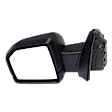Driver Side Mirror, Power Adjust, Heated, Manual Folding, Textured Black, In-housing Signal Light, No Memory, with Puddle Light, With Auto-Dimming, With Blind Spot Detection in Glass, Raptor Model