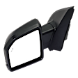 Driver Side Mirror, Power Adjust, Heated, Manual Folding, Textured Black, In-housing Signal Light, No Memory, with Puddle Light, With Auto-Dimming, With Blind Spot Detection in Glass, Raptor Model