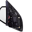 Driver Side Mirror, Power Adjust, Heated, Manual Folding, Textured Black, In-housing Signal Light, No Memory, with Puddle Light, With Auto-Dimming, With Blind Spot Detection in Glass, Raptor Model