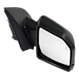 Passenger Side Mirror, Power Adjust, Heated, Manual Folding, Textured Black, In-housing Signal Light, No Memory, With Puddle Light, No Auto-Dimming, With Blind Spot Detection in Glass, Raptor Model
