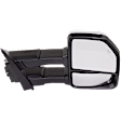 Passenger Side Towing Mirror, Power Adjust, Heated, Power Folding, Chrome, In-housing Signal Light, With Memory, With Puddle Light, No Auto-Dim, With Blind Spot Detection in Glass