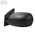 Driver Side Towing Mirror, Power Adjust, Non-Heated, Manual Folding, Textured Black, No Signal Light, Without Memory Recall, No Puddle Light, No Auto-Dimming, No Blind Spot Feature