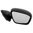 Passenger Side Mirror, Power Adjust, Heated, Manual Folding, Paintable, No Signal Light, No Memory, No Puddle Light, No Auto-Dim, With Blind Spot Detection in Glass