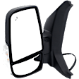 Driver Side Mirror, Power Adjust, Heated, Power Folding, Textured Black, Standard Passenger Van