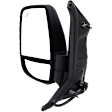 Driver Side Mirror, Power Adjust, Heated, Power Folding, Textured Black, Standard Passenger Van