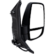 Passenger Side Mirror, Power Adjust, Heated, Power Folding, Textured Black, Standard Passenger Van