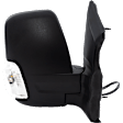 Passenger Side Mirror, Power Adjust, Heated, Power Folding, Textured Black, Standard Passenger Van