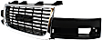 Grille Assembly, Chrome Shell with Painted Black Insert