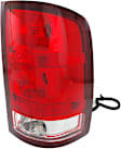 Passenger Side Tail Light, with Bulb, Halogen, Clear and Red Lens, SL/SLE/SLT/WT Models, New Body Style, CAPA CERTIFIED