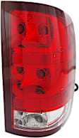 Passenger Side Tail Light, with Bulb, Halogen, Clear and Red Lens, SL/SLE/SLT/WT Models, New Body Style, CAPA CERTIFIED