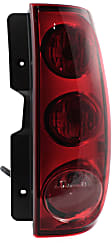 Passenger Side Tail Light, with Bulb, Halogen, Red Lens, SLE/SLT Models, CAPA CERTIFIED