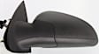 Driver Side Mirror, Manual Adjust, Non-Folding, Non-Heated, Textured Black, No Signal Light, No Memory, No Puddle Light, No Auto-Dimming, No Blind Spot Feature