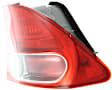 Passenger Side, Outer Tail Light, without Bulb, Halogen, Clear and Red Lens, Sedan, CAPA CERTIFIED