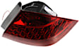 Passenger Side, Outer Tail Light, without Bulb, Halogen, Red Lens, Sedan, CAPA CERTIFIED