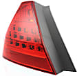 Driver Side, Outer Tail Light, without Bulb, Halogen, Red Lens, Sedan, CAPA CERTIFIED