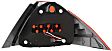 Driver Side, Outer Tail Light, without Bulb, Halogen, Red Lens, Sedan, CAPA CERTIFIED