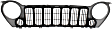 Grille Assembly, Painted Black Shell with Painted Gray Insert, CAPA CERTIFIED