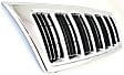 Grille, Chrome Shell with Painted Black Insert