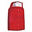 Driver Side Tail Light, without Bulb, Halogen, Clear and Red Lens, CAPA CERTIFIED