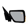 Passenger Side Mirror, Power Adjust, Heated, Manual Folding, Textured Black, In-housing Signal Light, No Memory, With Puddle Light, No Auto-Dim, With Blind Spot Detection in Glass