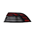 Passenger Side, Outer LED Tail Light, With bulb(s), Clear & Red Lens, Sedan
