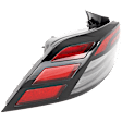 Driver Side, Outer LED Tail Light, With bulb(s), Clear & Red Lens, Sedan