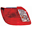 Driver Side Tail Light, with Bulb, Halogen, Clear and Red Lens, 4 Cyl., 1.6L Engine, CAPA CERTIFIED